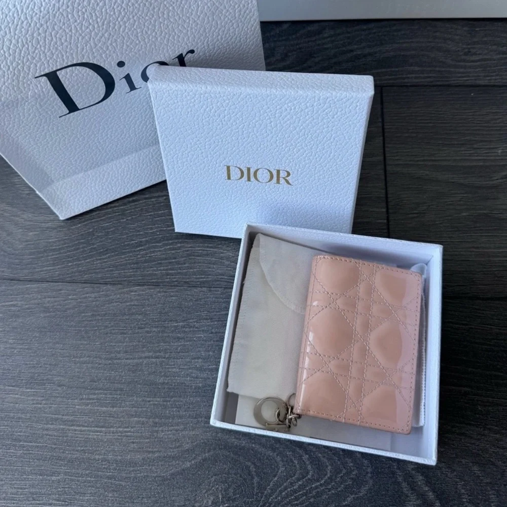 Lady Dior Pink Wallet with Card Holder - Picture 1 of 4